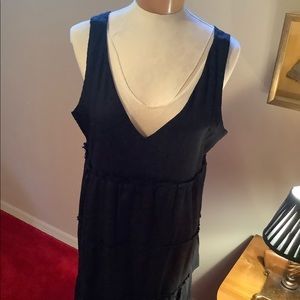 Black eyelet summer dress - XL